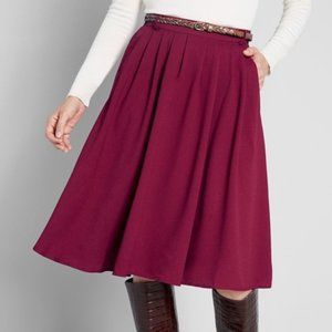 Modcloth Breathtaking tigerlily skirt-merlot
